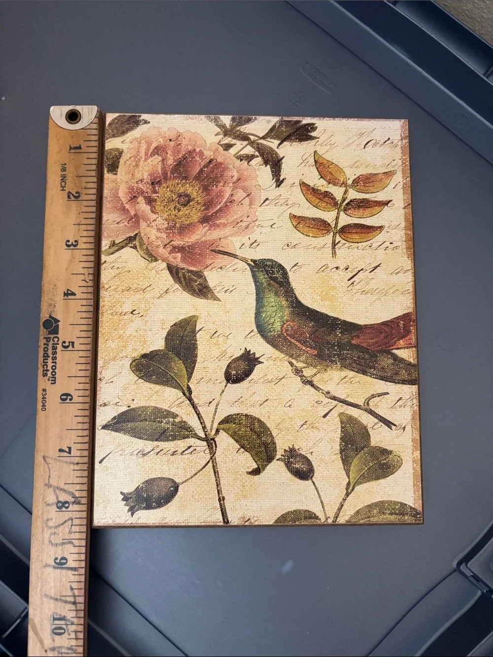 Vintage Hummingbird Floral Wall Art - Multicolor
